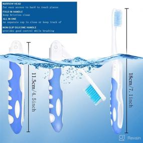 img 3 attached to 🦷 Convenient Foldable Toothbrush for Portable Sensitive Toiletries