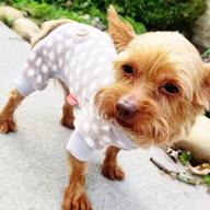 img 1 attached to 🐾 KYEESE Polka Dot Dog Pajamas: Soft & Stretchable Material | Onesie Style Velvet PJs for Small and Medium Dogs review by Chase Steele