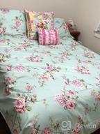 img 1 attached to FADFAY Shabby Vintage Duvet Cover Twin XL Dorm Bedding Fashionable Rose And Hydrangea Flower 100% Cotton Soft Reversible Hidden Zipper Closure Farmhouse Quilt Cover Set 3 Piece -（No Filling） review by Heather Johnson