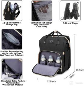 img 2 attached to Backpack Changing Multifunctional Waterproof Sunshade，Built Diapering best: Diaper Bags