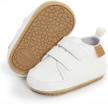 pu leather high top infant sneakers with soft rubber sole for boys and girls - anti-slip toddler shoes for weddings, uniforms, and dress-up by sofmuo logo