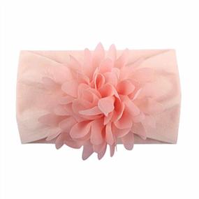 img 2 attached to 15-Piece Nylon Newborn Headband Set With Large Chiffon Flower Bows For Girls - Perfect For Infants, Toddlers, Kids, And Children