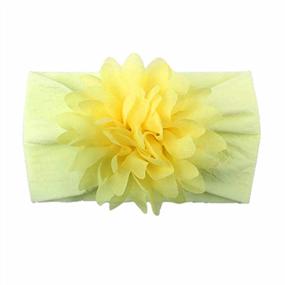 img 1 attached to 15-Piece Nylon Newborn Headband Set With Large Chiffon Flower Bows For Girls - Perfect For Infants, Toddlers, Kids, And Children