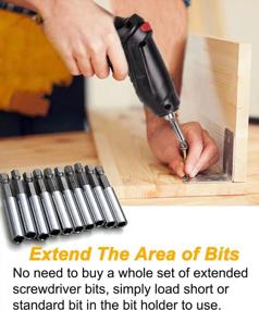 img 2 attached to Rocaris 100-Pack 1/4" Hex Magnetic Extension Socket Drill Bit Holder, 60Mm/2.36 Inch Power Tools Bulk Purchase.