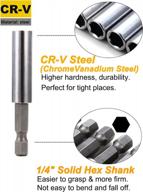 rocaris 100-pack 1/4" hex magnetic extension socket drill bit holder, 60mm/2.36 inch power tools bulk purchase. logo