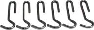 organize your kitchen with enclume's set of 6 straight pot hooks for pot racks - hammered steel small logo