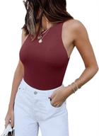 womens sleeveless halter bodysuits leotard women's clothing ~ lingerie, sleep & lounge logo