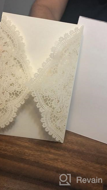 img 1 attached to Elegant Lace Paper Wedding Invitations: Set Of 24 For Your Special Day review by Kevin Lechtenberg