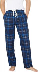 img 4 attached to Mens Plaid Cotton Pajama Lounge Pants - HiddenValor Brand