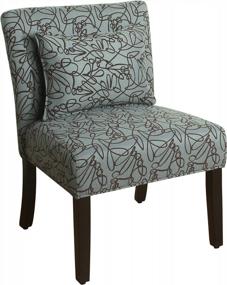 img 4 attached to ГлавнаяPop Parker Accent Chair with Pillow, Teal Swirl