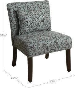 img 2 attached to ГлавнаяPop Parker Accent Chair with Pillow, Teal Swirl