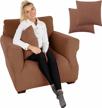 jinamart armchair cover stretch elastic chair slipcover, 1-piece (brown, chair) logo