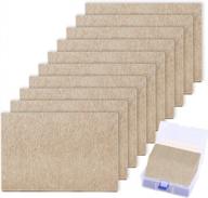 protect your hardwood floors with large heavy-duty felt furniture pads and rubber bumpers - pack of 10 (6"x 4" beige) логотип