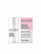 acure seriously soothing serum stick: 100% vegan for dry to sensitive skin - blue tansy, hyaluronic acid, unscented - hydrates & soothes 1 fl oz logo