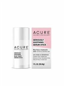 img 4 attached to Acure Seriously Soothing Serum Stick: 100% Vegan For Dry To Sensitive Skin - Blue Tansy, Hyaluronic Acid, Unscented - Hydrates & Soothes 1 Fl Oz