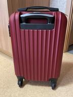 img 2 attached to Family suitcase on wheels L "Case Krabi BCP-12-02 (material: ABS plastic, combination lock, removable wheels, size S, Purple) review by Kiril Grahovski ᠌