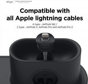 img 1 attached to Elago MS Charging Station 2 - Compatible With IPhone 14, IPhone 13, MagSafe Charger, IPhone 12, AirPods Pro 2, AirPods Pro, AirPods 3, And All Apple Watch Series [Black] [Charging Cables Not Included]