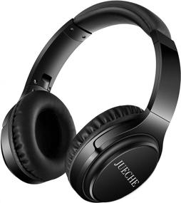 img 4 attached to JUECHE D10 Bluetooth Headphones: 50H Playtime Over Ear, HiFi Stereo Sound, Deep Bass Wireless Headset with TF Card, FM Radio, Microphone - Perfect for Cell Phones, Travel, Work, TV, PC, Online Class, Teens, and Adults