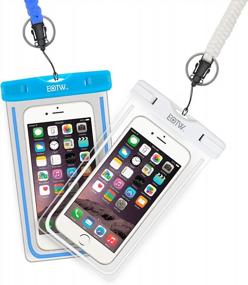 img 4 attached to 2-Pack EOTW Waterproof Case - Universal Compatible For IPhone 13/12/11 Pro Max & Galaxy S20 Up To 6.8