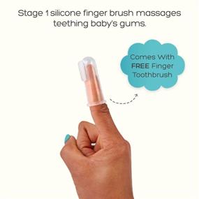 img 1 attached to Grabease Double Sided Toothbrush: Safe And Effective Toddler Teeth Cleaning Solution With Anti-Choke Guard And Bonus Finger Brush