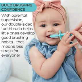 img 2 attached to Grabease Double Sided Toothbrush: Safe And Effective Toddler Teeth Cleaning Solution With Anti-Choke Guard And Bonus Finger Brush