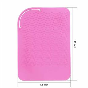 img 3 attached to Lenboes Newest Large 11" X 7.5" Silicone Heat Resistant Travel Mat, Anti-Heat Pad For Hair Straighteners Or Other Hot Styling Tools (Baby Pink)