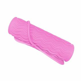 img 2 attached to Lenboes Newest Large 11" X 7.5" Silicone Heat Resistant Travel Mat, Anti-Heat Pad For Hair Straighteners Or Other Hot Styling Tools (Baby Pink)