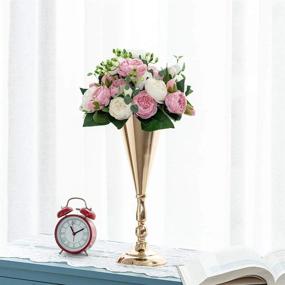 img 2 attached to Beautiful Fake Flower Balls: Perfect For Weddings And Home Decor - White & Pink NUPTIO Plastic Bouquets