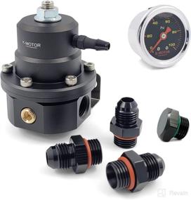 img 4 attached to 🔧 Adjustable Universal Fuel Pressure Regulator Kit with Return Port - 6AN by K-MOTOR PERFORMANCE