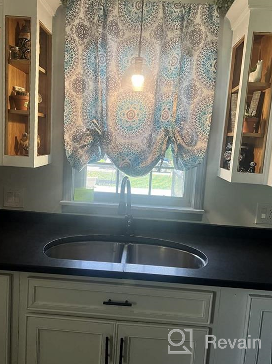 img 1 attached to Stylish LANROS Kitchen Pendant Lighting With Handblown Glass Shade - Brushed Nickel Finish, Ideal For Kitchen Island And Sink Areas review by Mark Sharma