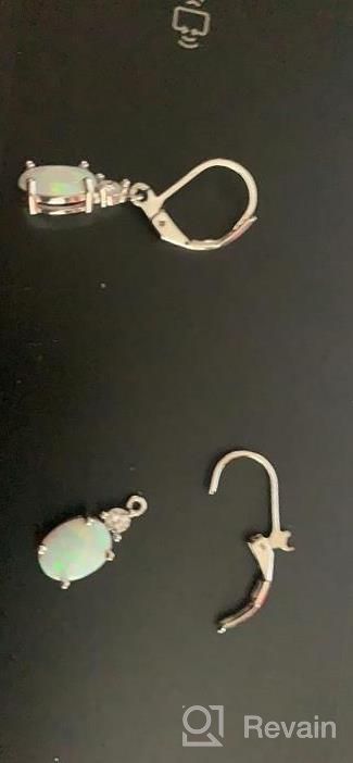 img 1 attached to Opal Teardrop Dangle Earrings For Women, White Gold Plated With Stunning Sparkle - GEMSME review by Heather Collier