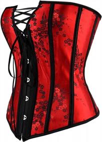 img 2 attached to 👗 Plus Size Gothic Masquerade Corset Dress with Lace Brocade Bustier Skirt Set Costume