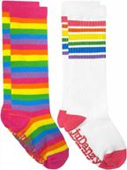 keep your little one's feet fashionable and cozy: shop judanzy knee high tube socks for kids in a 2 pack logo