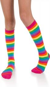 img 1 attached to Keep Your Little One'S Feet Fashionable And Cozy: Shop JuDanzy Knee High Tube Socks For Kids In A 2 Pack
