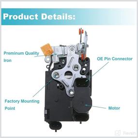 img 3 attached to 🚪 Ensun 931-318 Front Left Driver Door Lock Actuator with Integrated Latch for Chevy Avalanche, Silverado, Suburban, Tahoe 2000-2003, Cadillac Escalade ESV, EXT, GMC Sierra, Yukon