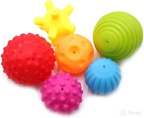 img 3 attached to Enhance Tactile Development: 6 Pack Spray Water Sensory Balls for Babies and Kids - Soft & Textured Massage Balls for Infant Touch, Hand Coordination and Sensory Stimulation
