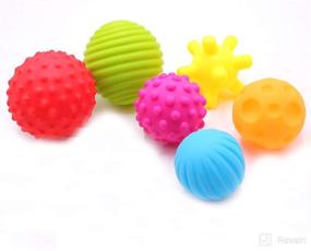 img 2 attached to Enhance Tactile Development: 6 Pack Spray Water Sensory Balls for Babies and Kids - Soft & Textured Massage Balls for Infant Touch, Hand Coordination and Sensory Stimulation