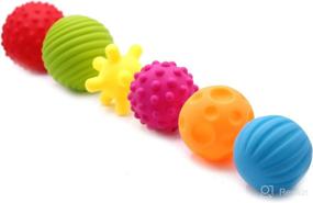 img 1 attached to Enhance Tactile Development: 6 Pack Spray Water Sensory Balls for Babies and Kids - Soft & Textured Massage Balls for Infant Touch, Hand Coordination and Sensory Stimulation