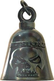 img 3 attached to 🔔 Universal Polished Skull Bell Hanger with Bell - Bolt and Ring Included. Fits all Harley Davidson Motorcycles & More! Proudly MADE IN THE USA! (High Gloss Black Bell)