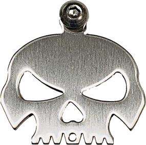 img 2 attached to 🔔 Universal Polished Skull Bell Hanger with Bell - Bolt and Ring Included. Fits all Harley Davidson Motorcycles & More! Proudly MADE IN THE USA! (High Gloss Black Bell)