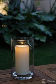 img 1 attached to 🕯️ Enhance Your Ambiance: Premium Set of 6 Resin Flat Top Candles with Realistic Black Wick, Remote Control, and Batteries Included