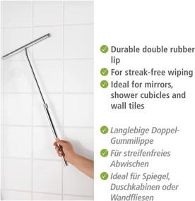 img 3 attached to 🚿 Wenko Glass Doors, Bathroom Squeegee for Shower, Stainless Steel 10.2x14.6-23.2x1.2 inches, 1x10x15-23 inches, Shiny