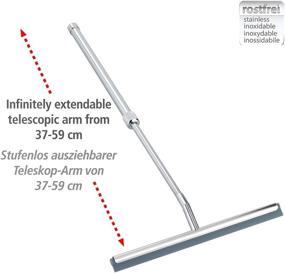 img 2 attached to 🚿 Wenko Glass Doors, Bathroom Squeegee for Shower, Stainless Steel 10.2x14.6-23.2x1.2 inches, 1x10x15-23 inches, Shiny