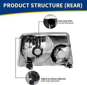 img 2 attached to AUTOSAVER88 Фара в сборе, совместимая с 01 02 03 04 05 06 07 08 09 10 11 Ford Ranger Corner Light OE Projector Headlamp Chrome Housing