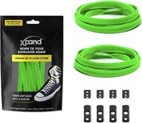 img 4 attached to Universal No-Tie Shoelaces System For Adults And Kids Shoes - Xpand Elastic Laces Fit All Footwear Sizes