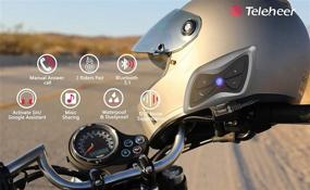img 2 attached to 🏍️ Teleheer T6 Plus Motorcycle Bluetooth Headset: Waterproof Intercom for Ski/ATV/Dirt Bike - 2 Pack (Black)
