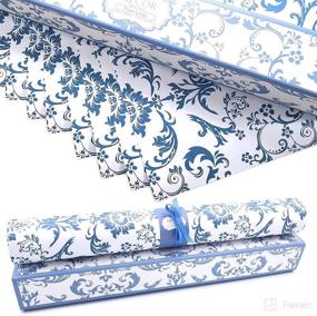 img 4 attached to 🚪 QECOR Eight Large Scented Drawer Liners & Shelf Liners - Royal Damask Pattern - 14 x 19½ Inch Sheets - Non-Adhesive for Kitchen, Bathroom & Dresser Drawers