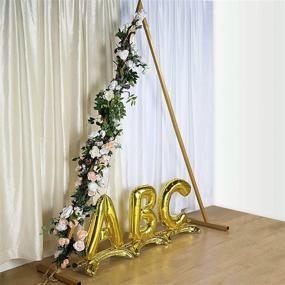 img 2 attached to Stunning 8 Ft Gold Wedding Arch - Photo Booth Backdrop Stand With 100 Lbs Capacity By Efavormart