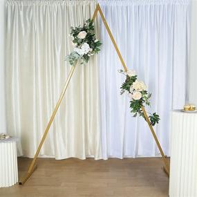 img 4 attached to Stunning 8 Ft Gold Wedding Arch - Photo Booth Backdrop Stand With 100 Lbs Capacity By Efavormart