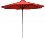 зонт heininger 1288 destinationgear classic wood red 9' market логотип